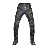 Vaqueros de moto para hombre con protección de color